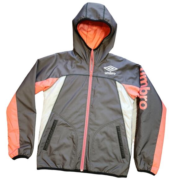 Umbro jacket windbreaker with hood gray size S - Picture 1 of 9
